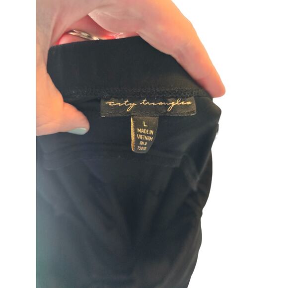 City Triangles Womens Sz L Knee Length Cocktail Dress One Shoulder Black - Picture 5 of 5